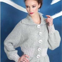 Blouson jacket-free knitting pattern