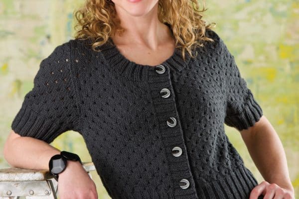 Cropped cardigan-free knitting pattern