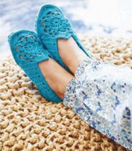 Granny Square Slippers-crochet pattern