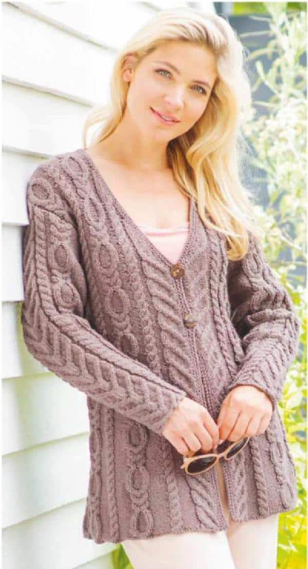 Flared Jacket-free knitting pattern