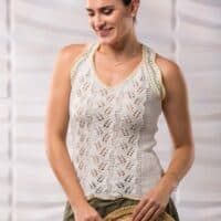 Open summer top-knitting pattern