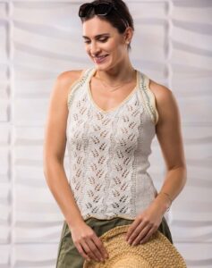 Open summer top-knitting pattern