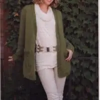 Green cable-knit cardigan Green cable-knit cardigan