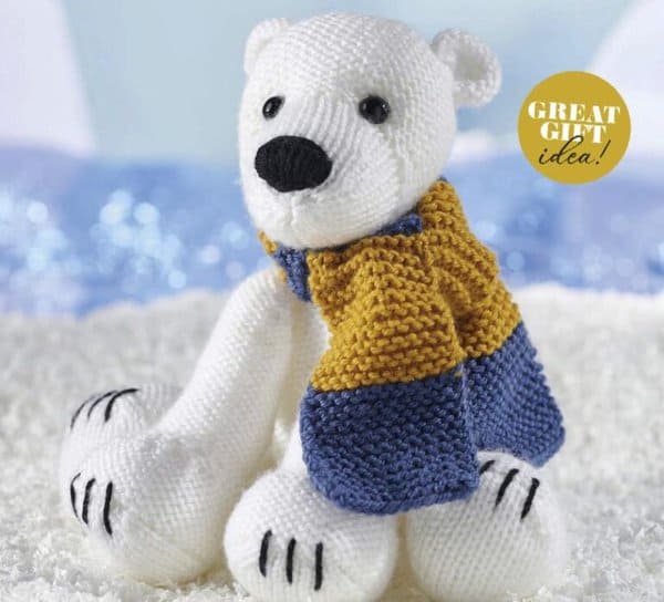 Polar Bear knitted toy pattern