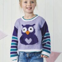 KID’S OWL JUMPER-free knitting pattern