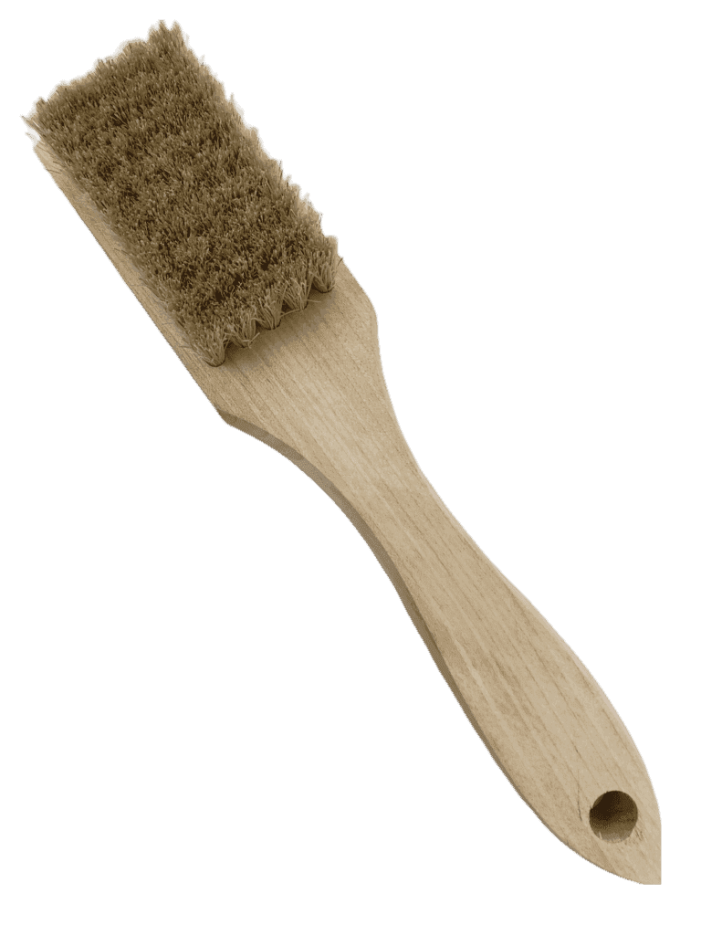 Brush Horse Hair Bristle and Shaped Wood Handle Scratch Brush 5 x 9 Row