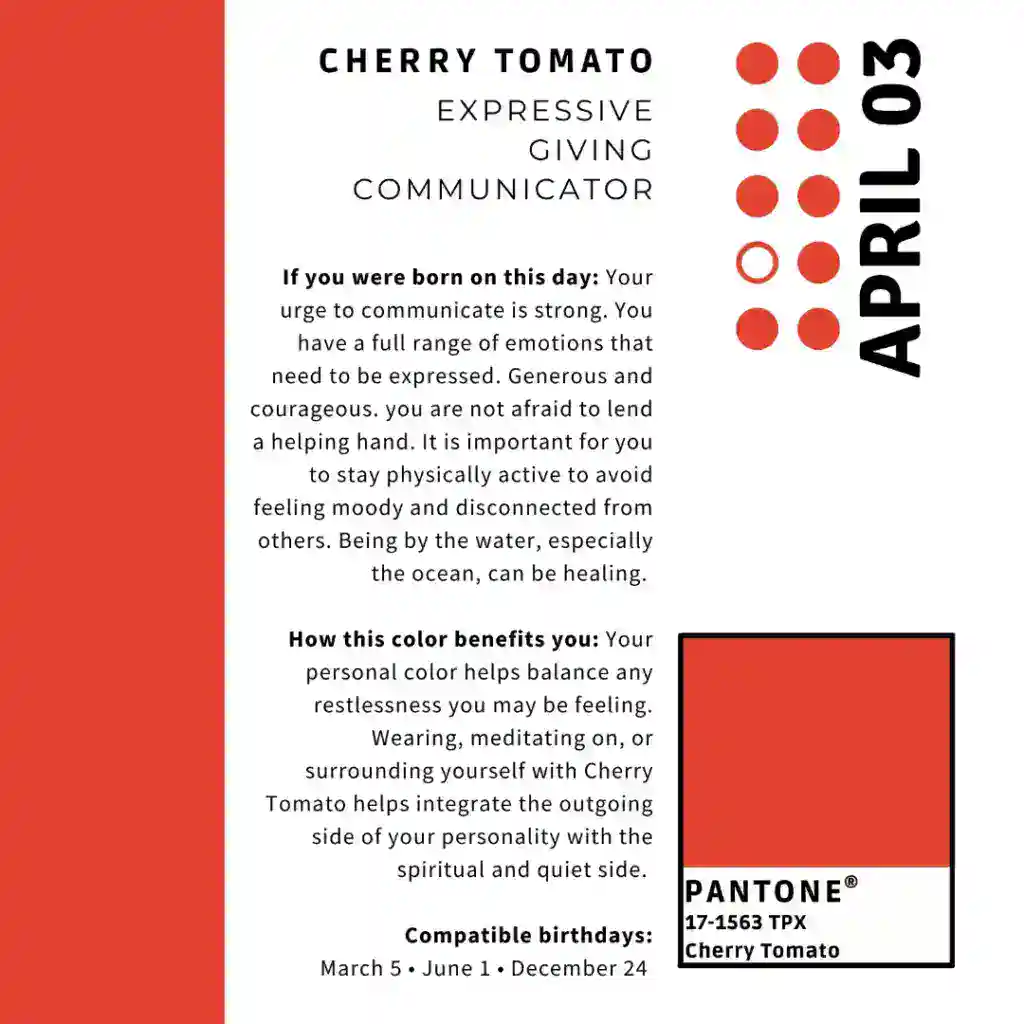 Pantone color of the Day April 3