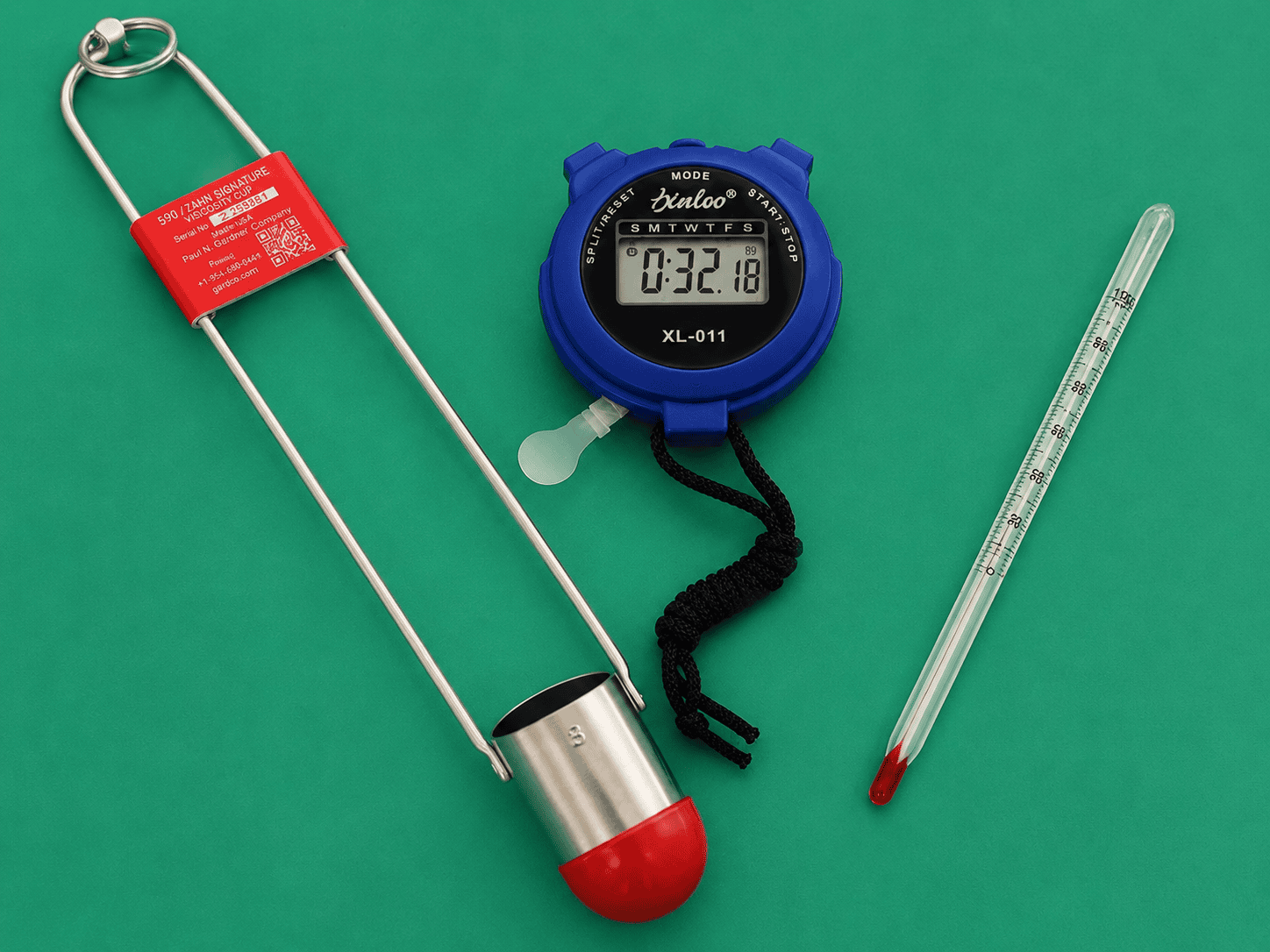 CUp Zahn with thermometer and crono meter