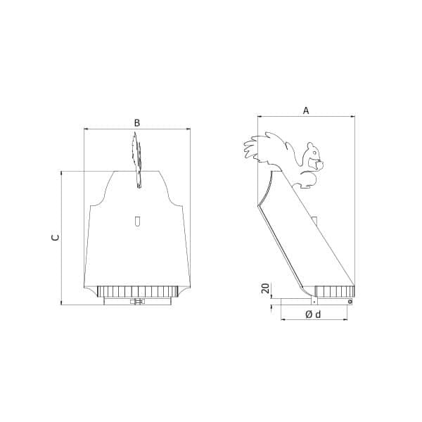 dodatki oslona kominowa rysunek