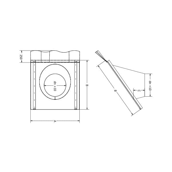 dodatki przejscie dachowe regulowane 20 50 rysunek