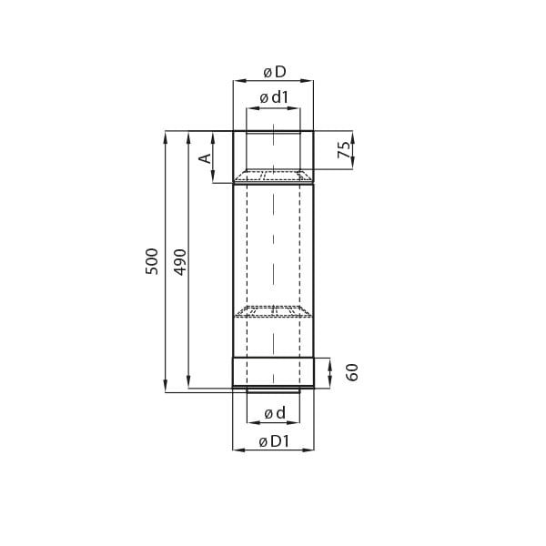 gazkom rura prosta 05m rysunek