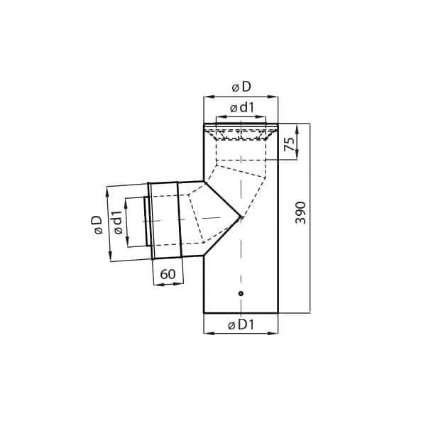 gazkom trojnik kolano 87 rysunek