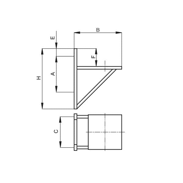 kominy kf konsola wsporcza rysunek