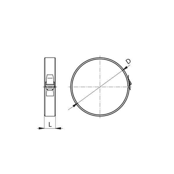 kominy kf zacisk montazowy rysunek 1