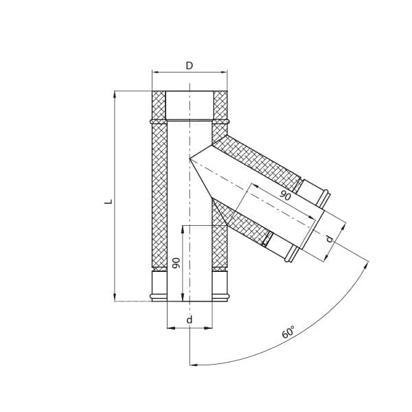 slim trojnik 60 rysunek