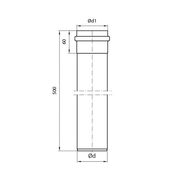 sps 60 100 rura prosta 05m rysunek