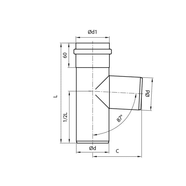 sps 60 100 trojnik 87 rysunek