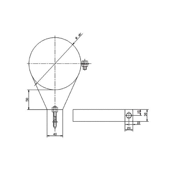 wsps obejma mocujaca rurowa rysunek