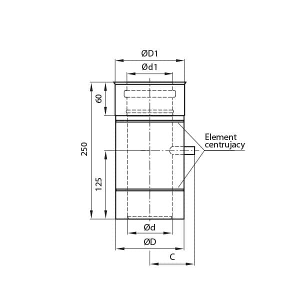 wsps rura prosta 025m z kroccem pomiarowym rysunek
