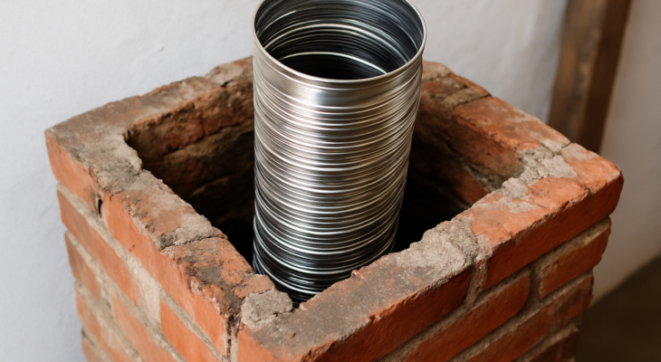 wkład do komina z cegły