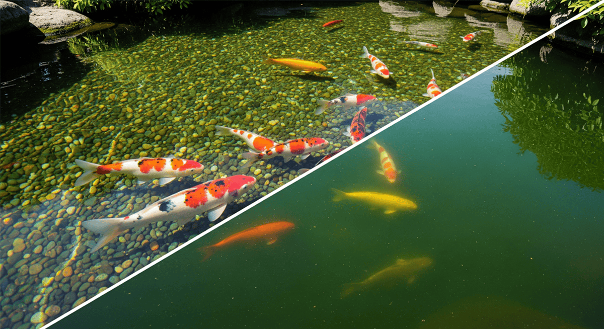 Mengatasi Air Kolam Koi Hijau
