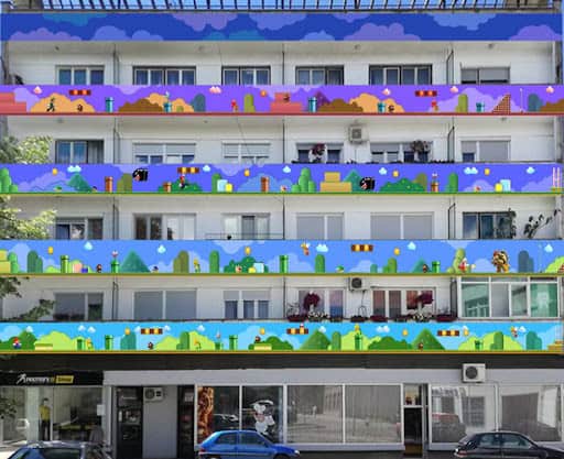 Mural "Game On" u Prijedoru, autor Ljubiša Pušac iz BiH.