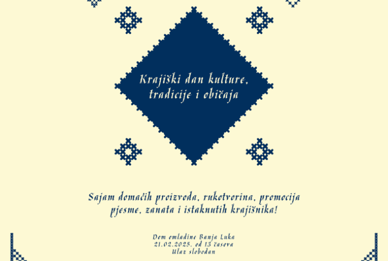 Plakat za Krajiški dan kulture, tradicije i običaja u Banjaluci