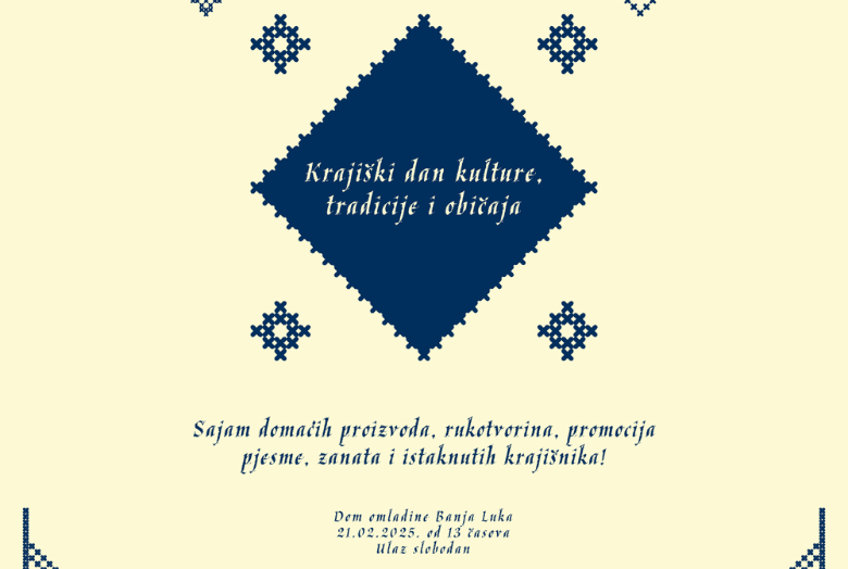 Plakat za Krajiški dan kulture, tradicije i običaja u Banjaluci