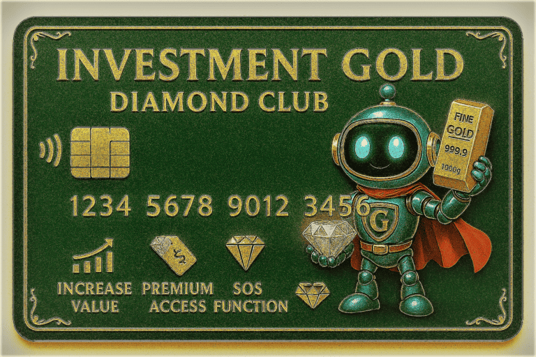 GPT Krajisnik Investment Gold kartica sa zlatnim polugama i dijamantskim simbolima