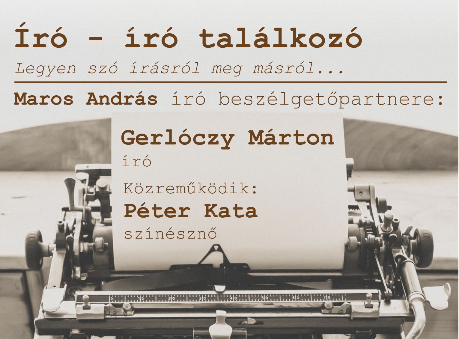 Író-író találkozó