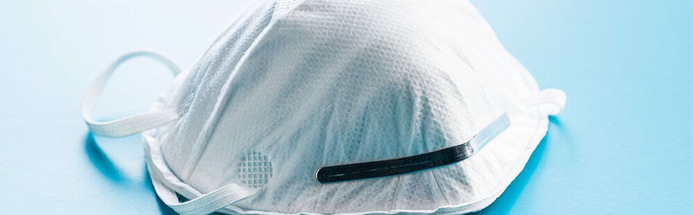 Protective face mask for health safety and hygiene.