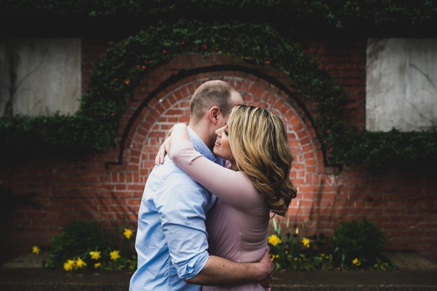 A downtown Portland engagement session at Sentinel Hotel, East Bank Esplanade, and Washington Park