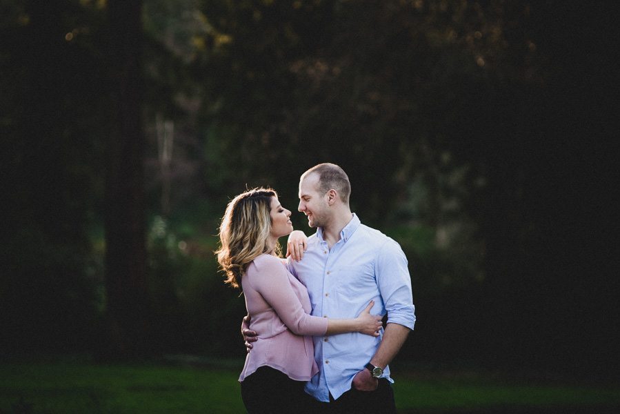 A downtown Portland engagement session at Sentinel Hotel, East Bank Esplanade, and Washington Park