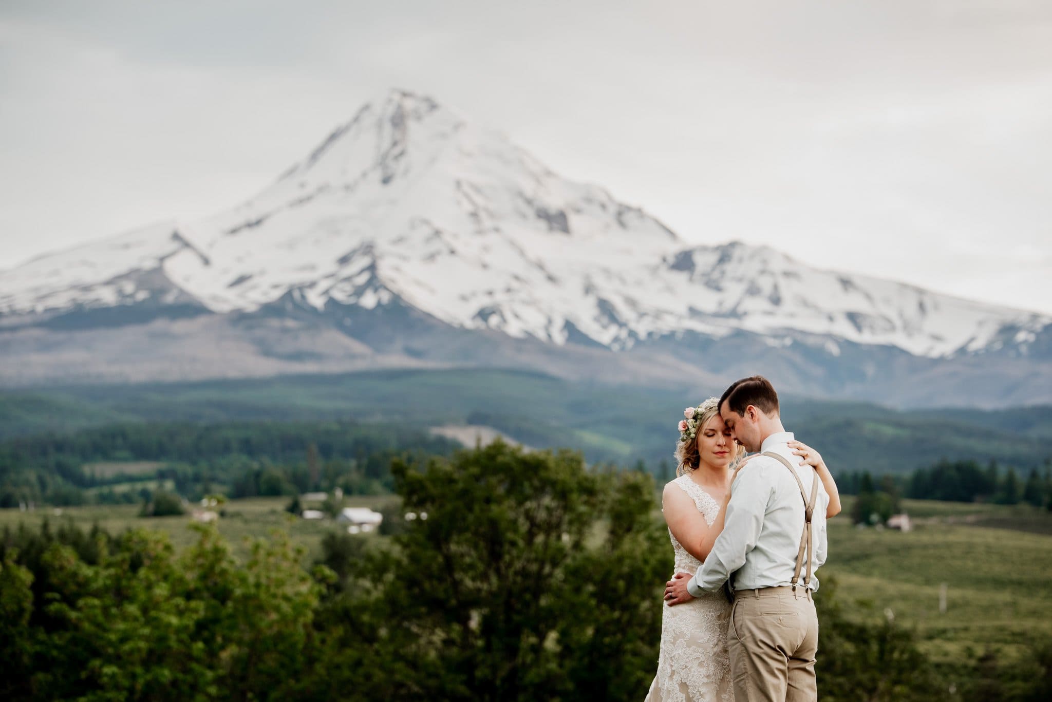 Romantic Mt Hood Organic Farms Wedding Photography