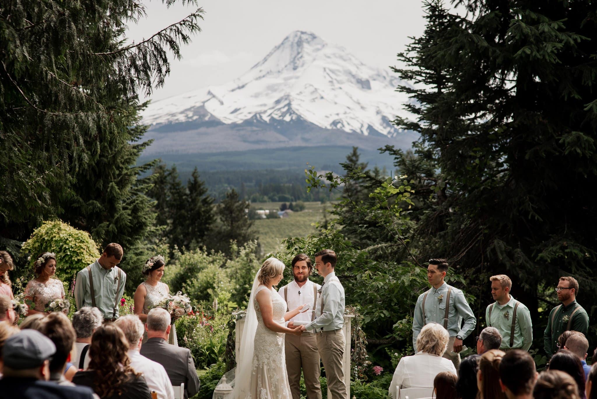 Romantic Mt Hood Organic Farms Wedding Photography