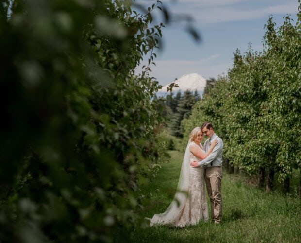 Romantic Mt Hood Organic Farms Wedding Photography