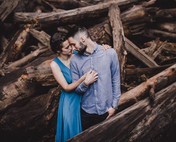 Oneonta Gorge Columbia River Engagement Session Portland Oregon 050