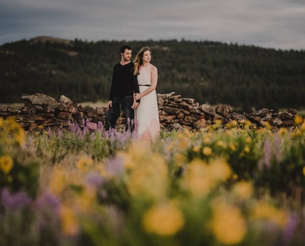 wild flower engagement session photographer 001