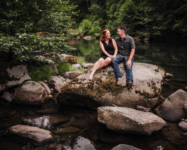 Clackamas River Engagement Photography