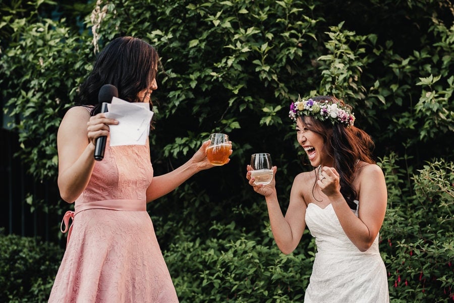 wedding toast in Portland Oregon