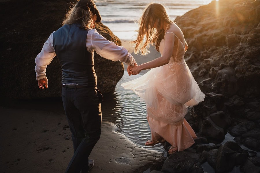 Tunnel Beach Oregon Coast Elopement Photography 078