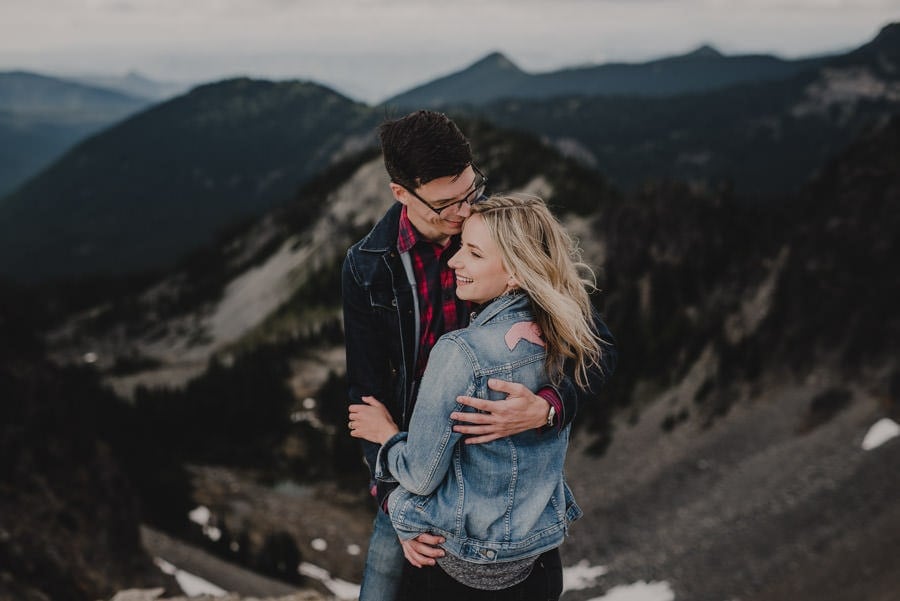 Oregon mountains adventure engagement session