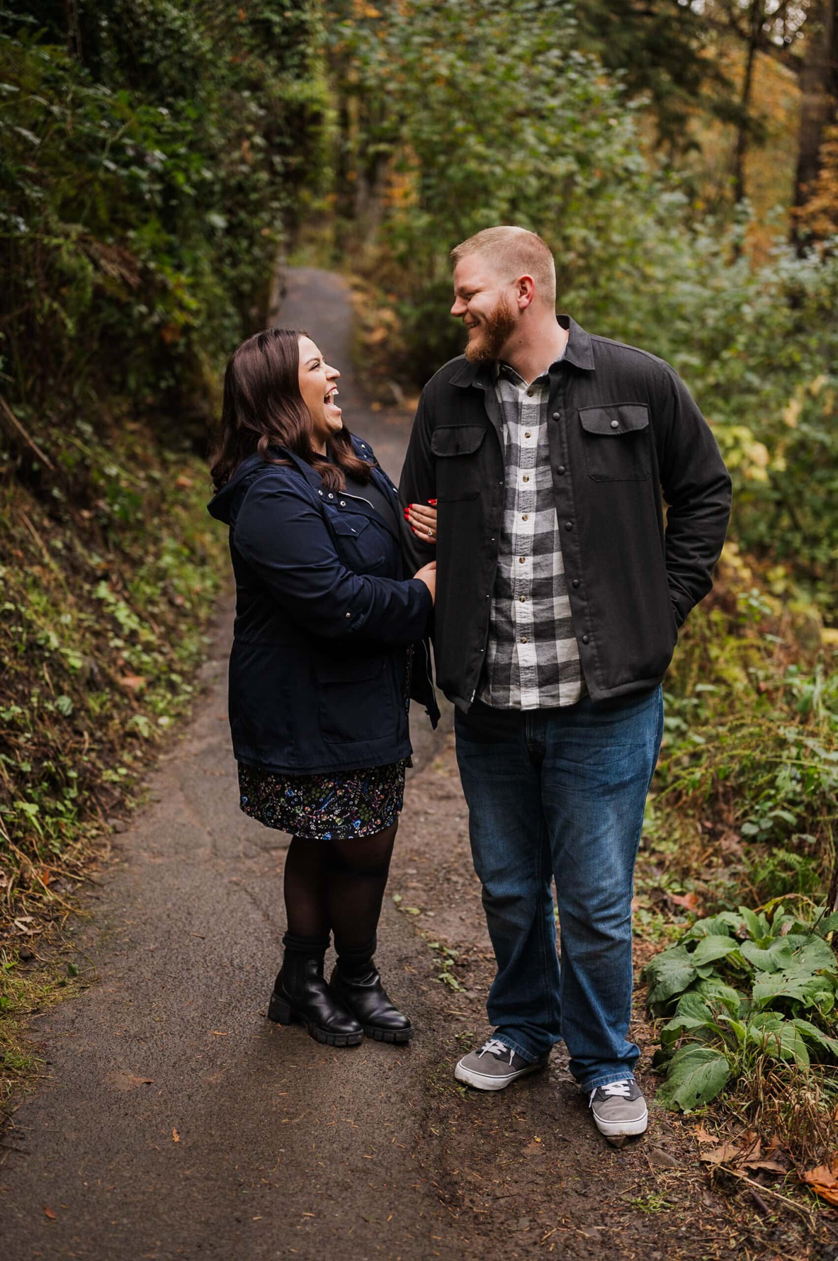 Latourell Falls Surprise Proposal Photography