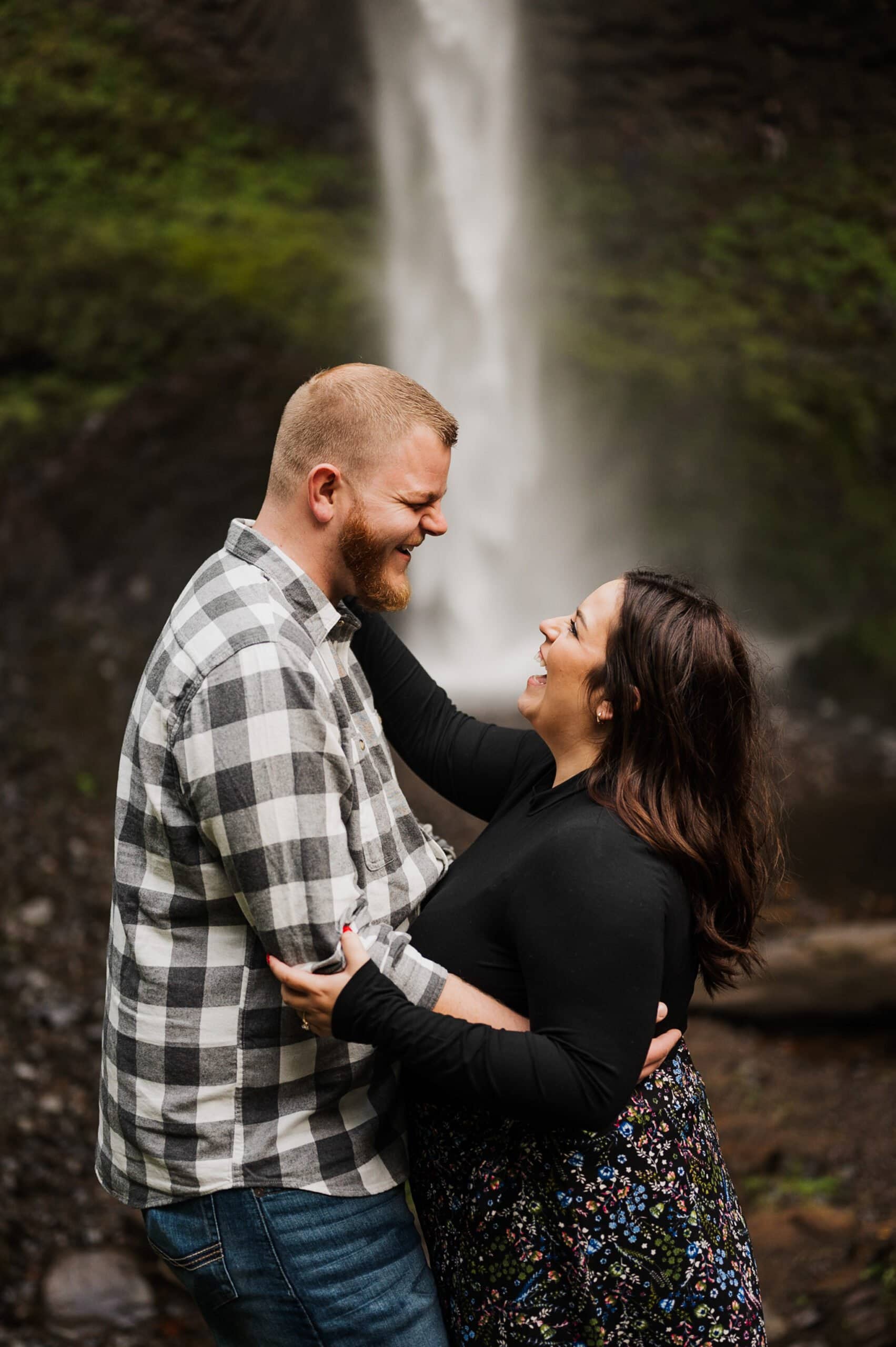 Latourell Falls Surprise Proposal Photography