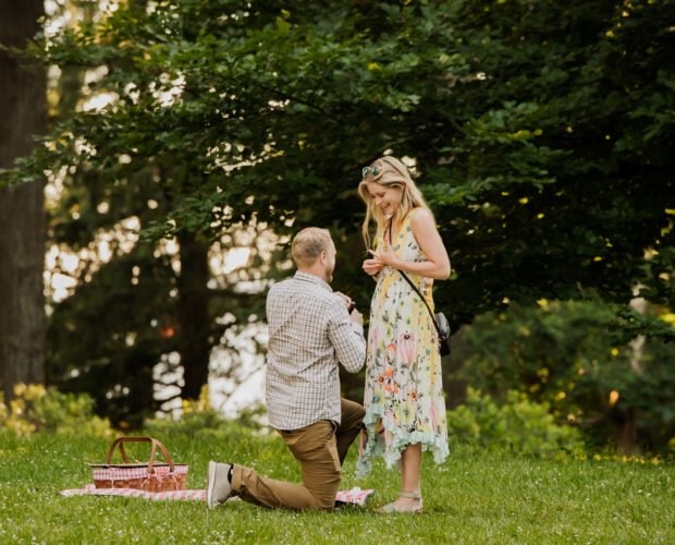 Mt Tabor Surprise Proposal Photography