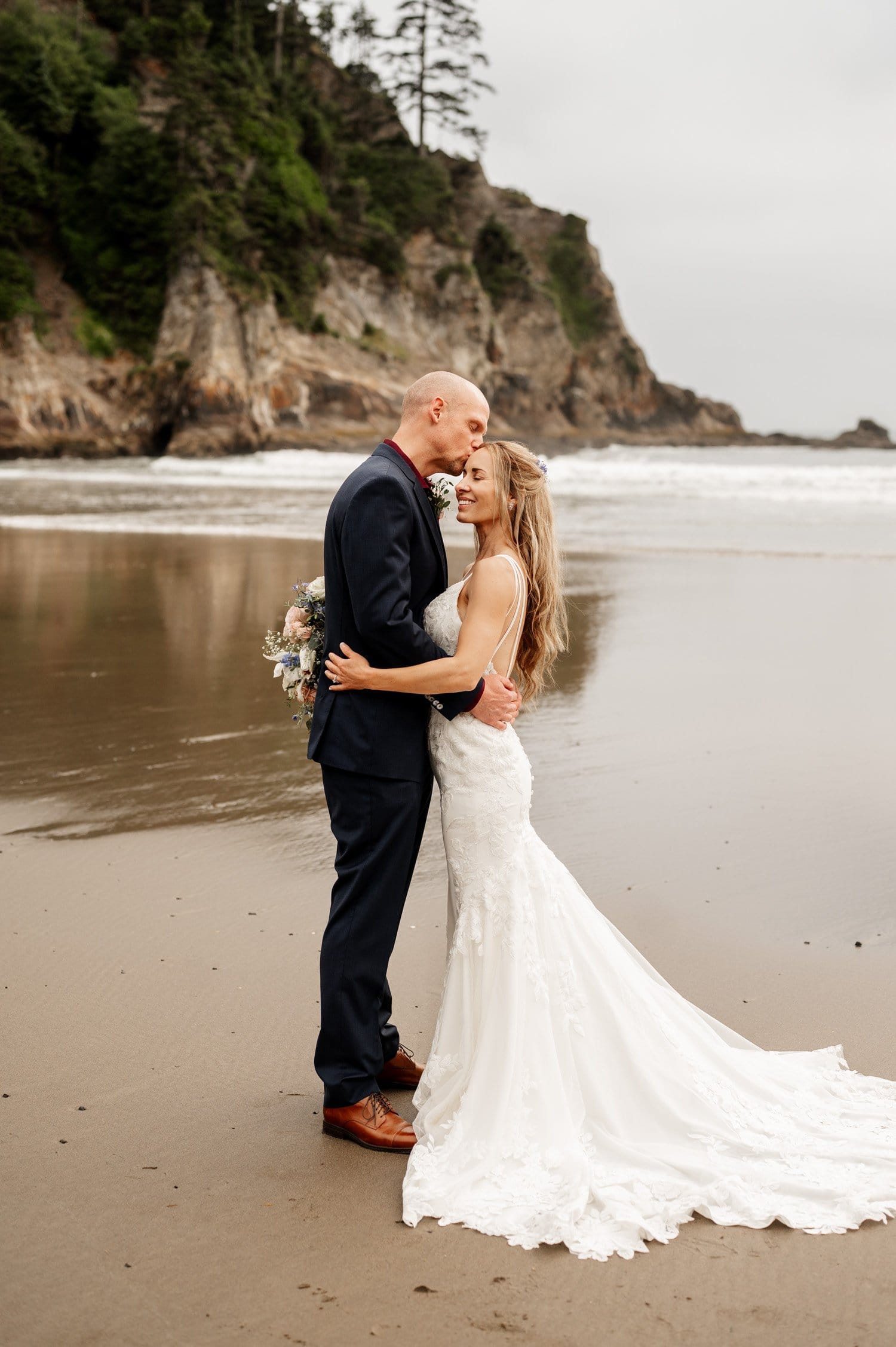 Short Sands Beach Oregon Coast Elopement Photography