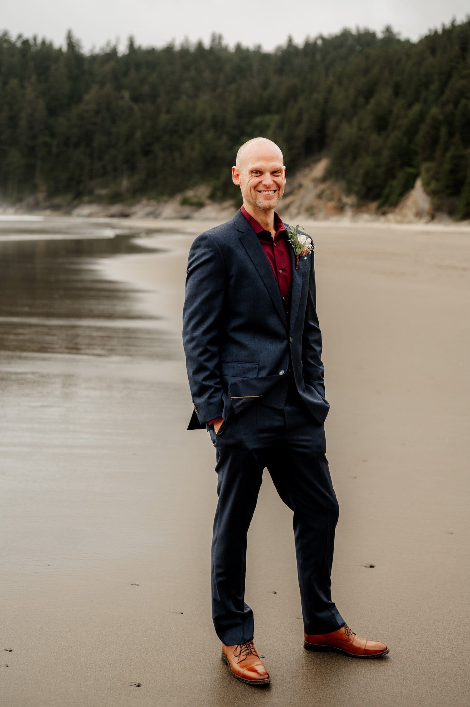 Short Sands Beach Oregon Coast Elopement Photography