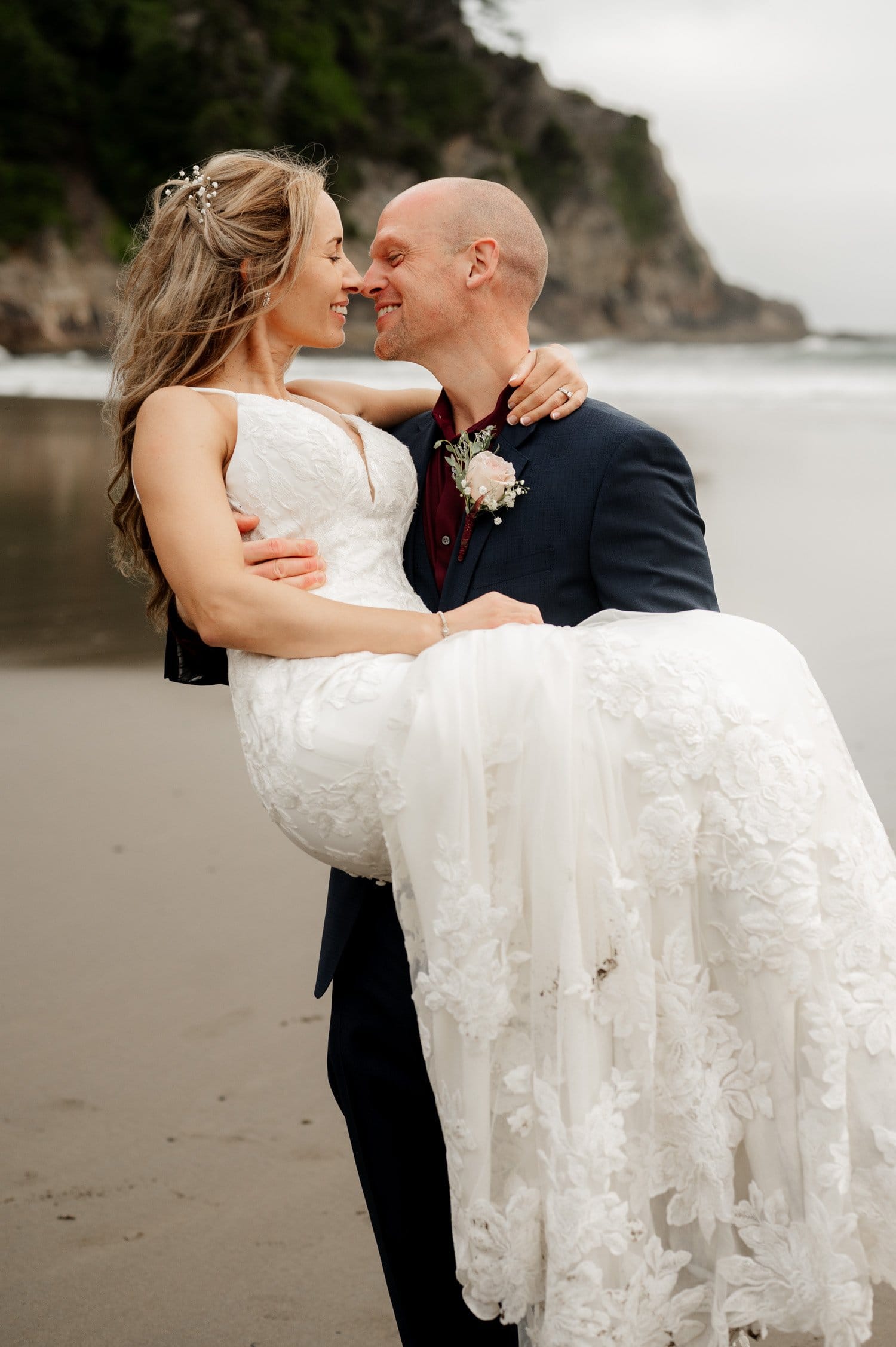 Short Sands Beach Oregon Coast Elopement Photography