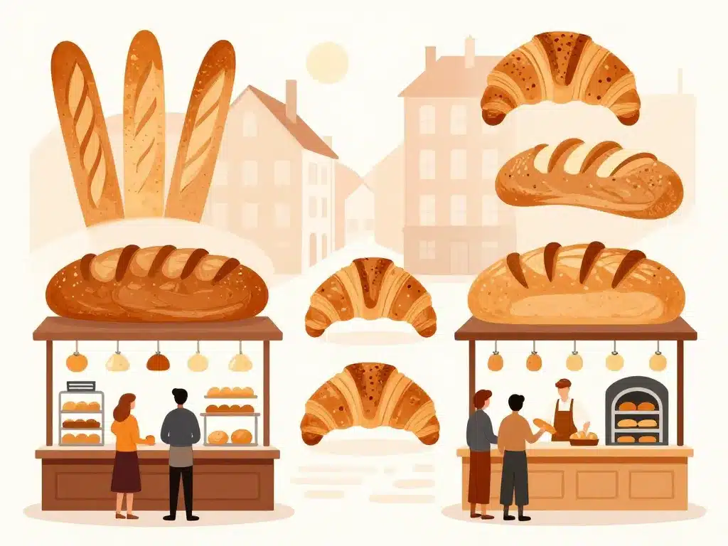 Ambiance boulangerie Lyon quartier pain croissant