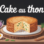 cake au thon présenté avec ingrédients frais